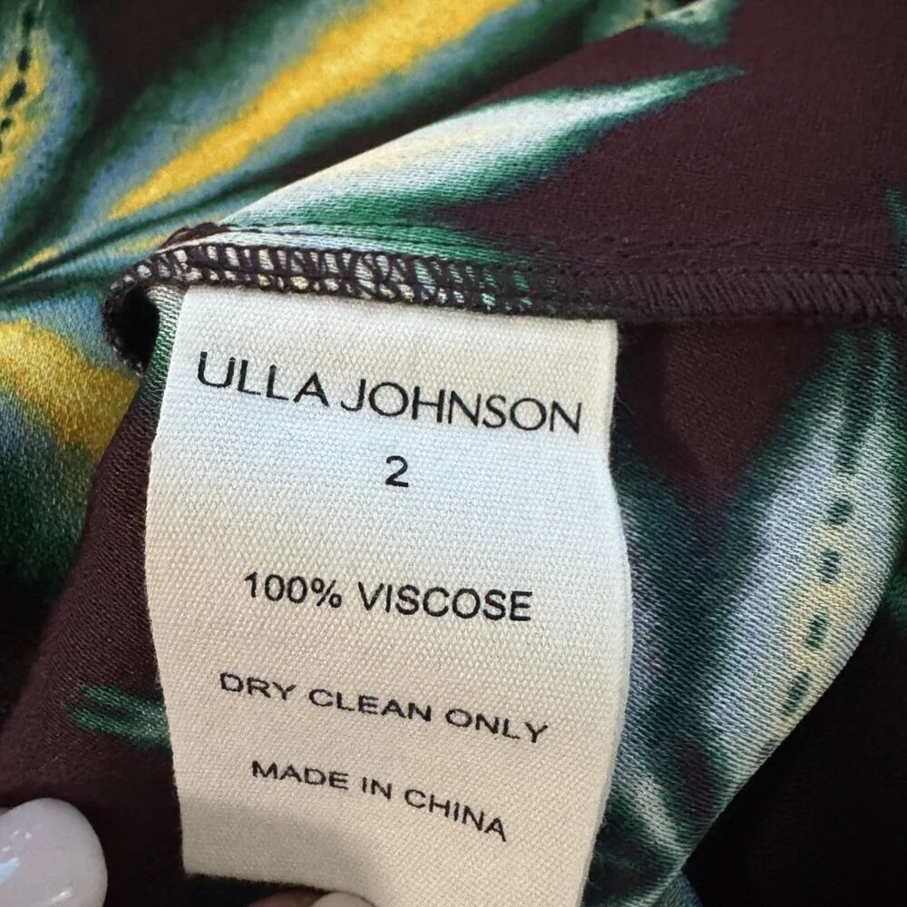 Ulla Johnson Womens Rosie Top Size 2 Olivinite Short Sleeve New with tags blouse - Picture 7 of 11